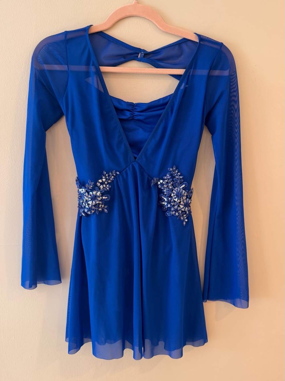 Weissman Royal Blue lyrical dance costume XSA